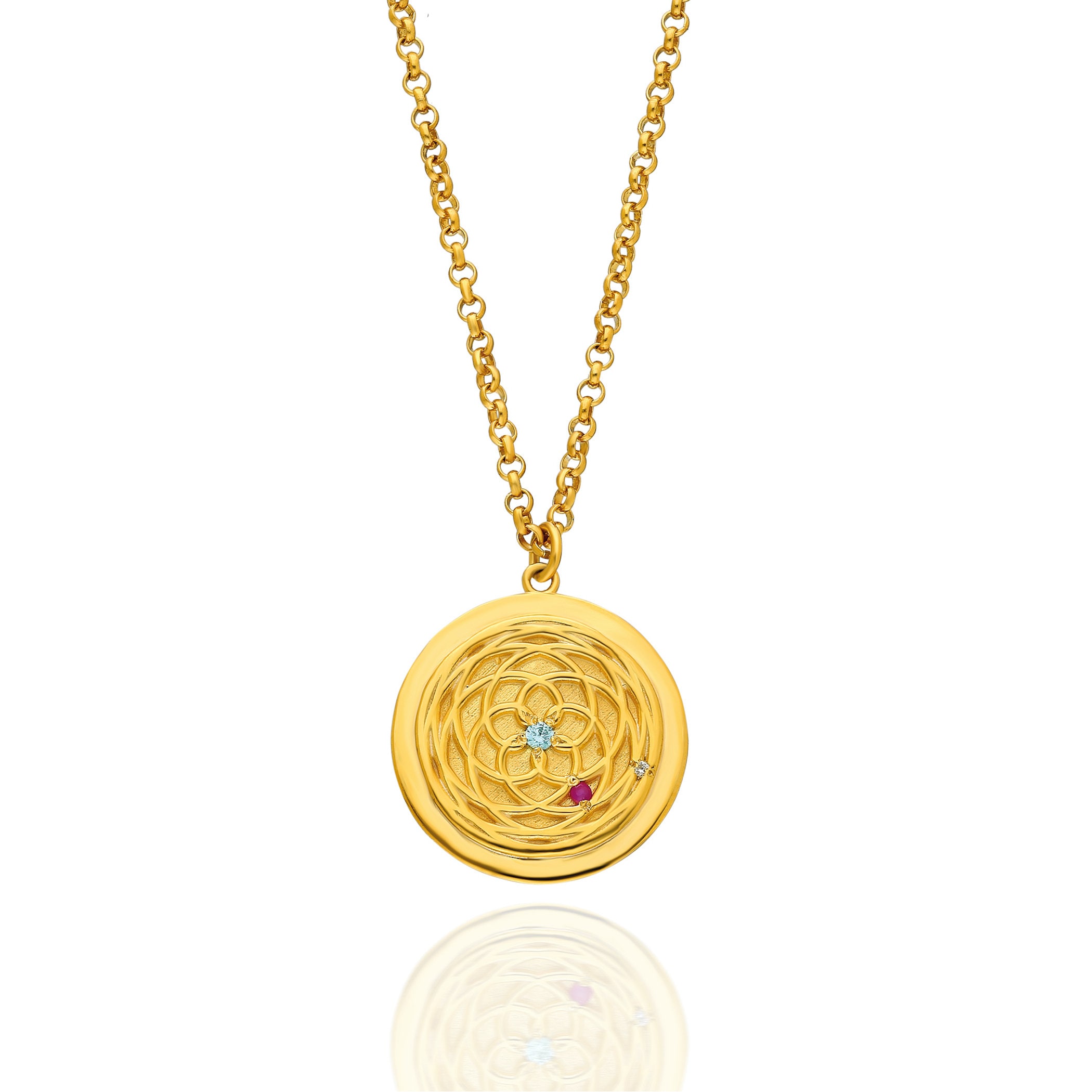 Gold Venus Necklace Rose of Venus Medallion Dance of Etsy