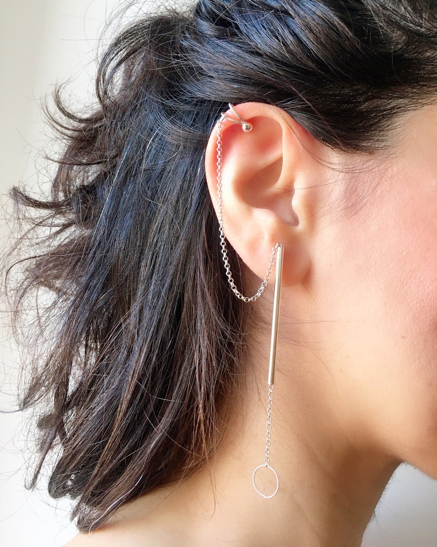 Steam Punk Chain Earring, Style One-sided Accessory