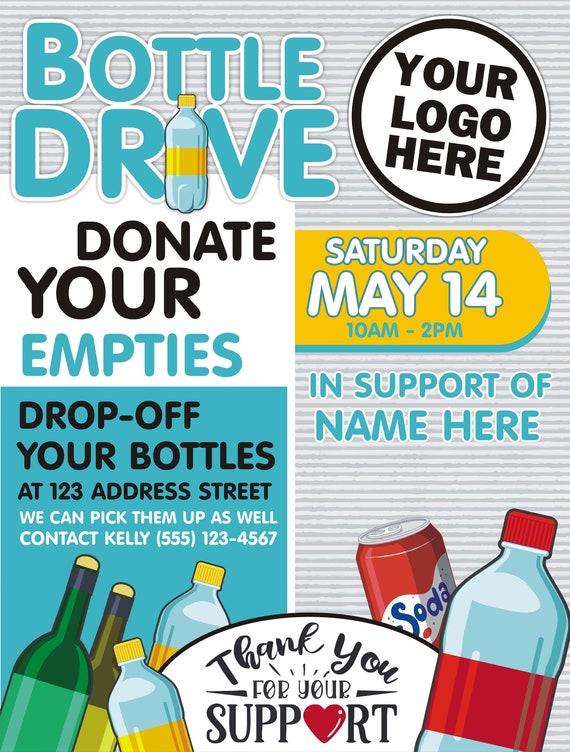 BOTTLE DRIVE POSTER Fully Customized to Your Event Etsy Canada