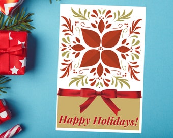 10 Karten - Weihnachtskartenpaket, frohe Weihnachten Grußkarte, Weihnachtsbriefpapier-Set, leere Weihnachtskarte, Weihnachtsgrußkarte, verpackt