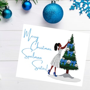 10 tarjetas navideñas, Feliz Navidad, Hermana Spelman, tarjetas navideñas, Hermana Spelman, Spelman College, mujeres negras, tarjetas en blanco