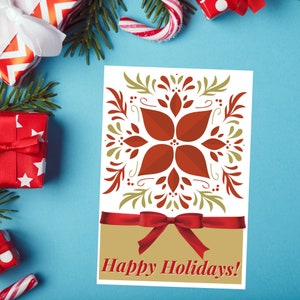 10 Cards - Christmas Card Pack, Merry Christmas Greeting Card, Christmas Stationery Set, Blank Christmas Card, Christmas Note Card, Boxed