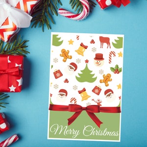 10 biglietti - Confezione di biglietti di Natale, biglietto di auguri di Buon Natale, set di cancelleria natalizia, biglietto di Natale vuoto, biglietto di auguri natalizio, in scatola
