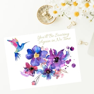 Cartes de rétablissement Colibri, Cartes de rétablissement florales, Meilleurs vœux, Cartes de rétablissement, Cartes de rétablissement, Cartes de rétablissement