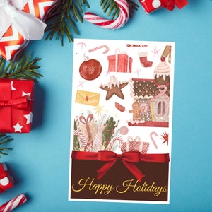10 Cards - Christmas Card Pack, Merry Christmas Greeting Card, Christmas Stationery Set, Blank Christmas Card, Christmas Note Card, Boxed