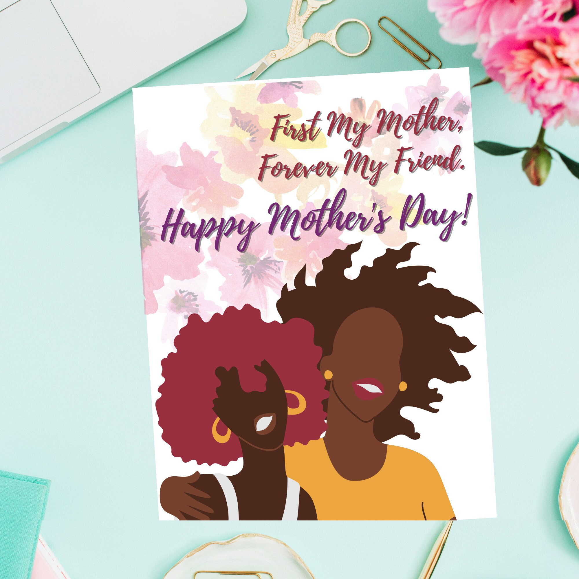 African American Mothers Day Card, Black Mother's Day, Mother Daughter ...