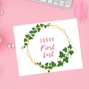 Juego de 10 tarjetas: tarjetas de notas personalizadas, papelería personalizada en blanco, juego de papelería circular, juego de tarjetas de notas personalizadas, papelería personalizada elegante, corona