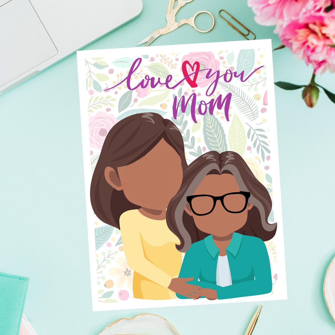 African American Mothers Day Card, Black Mother's Day, Mother Daughter ...