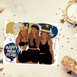 Conjunto de 10 cartões - Cartão de Ano Novo, Cartão de Feliz Ano Novo, Cartão de Feliz Ano Novo, Cartão de Saudação de Ano Novo, Pacote de Cartões de Ano Novo, Festa de Ano Novo