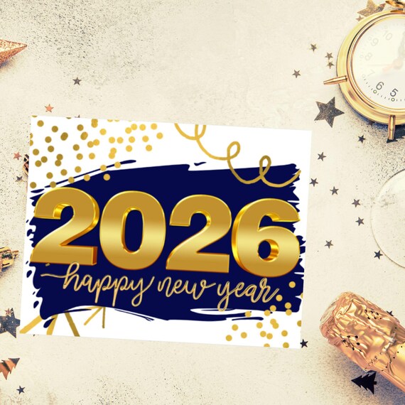 10枚セット - 新年カード、ハッピーニューイヤー2026カード、ハッピー