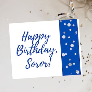 Joyeux anniversaire Zeta Phi Beta, joyeux anniversaire Soror, cadeau Zeta Phi Beta, Zeta Phi Beta Soror, cadeau de traversée, boîte de cartes d&#39;anniversaire