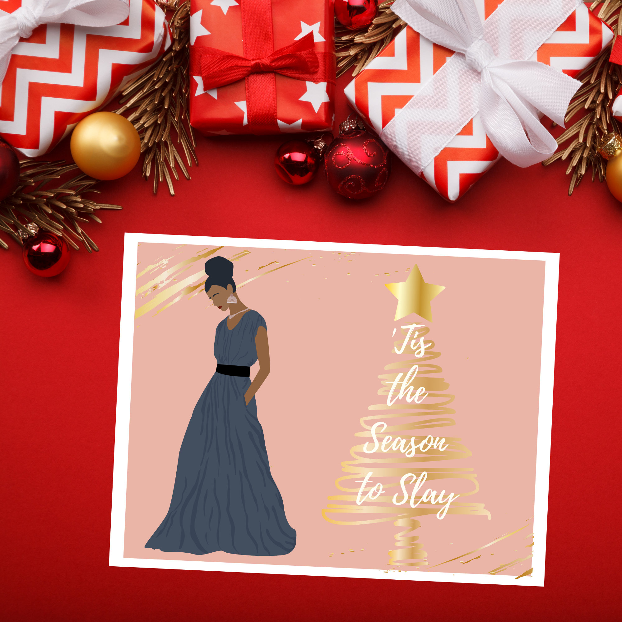 10 Cards African American Christmas Cards Mahogany Etsy