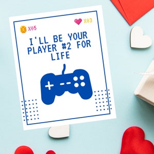 ゲーマー向けバレンタインカード、プレイヤー #2 カード、ゲーマー向けバレンタインギフト、オタク向けラブ、バレンタインカード、ゲーマー向けバレンタインカード