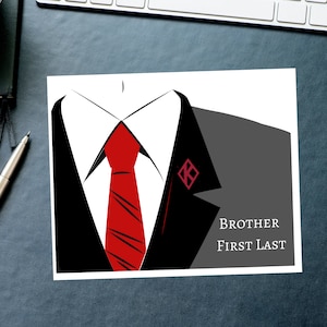 10 Personalized Stationery Cards, Greek fraternity, card for fraternity brother, fraternity, 1911, crimson and cream, blank cards