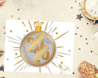 10 Card Set- New Years Card, Happy New Year 2026 Card, Happy New Year Card, New Year Greeting Card 2026, New Year Card Pack, New Year Wishes