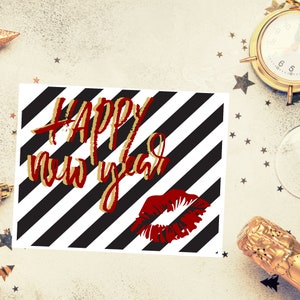 Set da 10 biglietti: biglietto di Capodanno, biglietto di buon anno, biglietto di buon anno, biglietto di auguri di Capodanno, pacchetto di biglietti di Capodanno, auguri di Capodanno