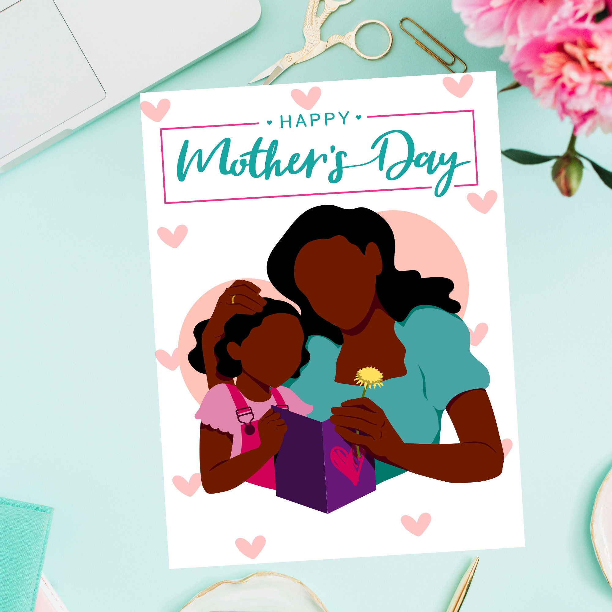 African American Mothers Day Card, Black Mother's Day, Mother Daughter ...