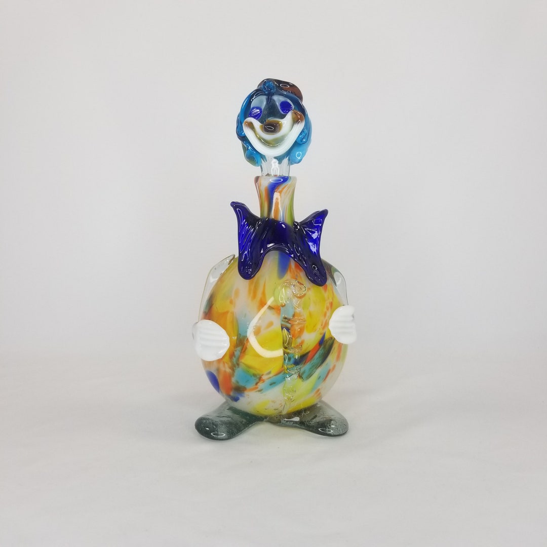 Vintage Murano Glass Clown Decanter, Murano Glass Clown Decanter