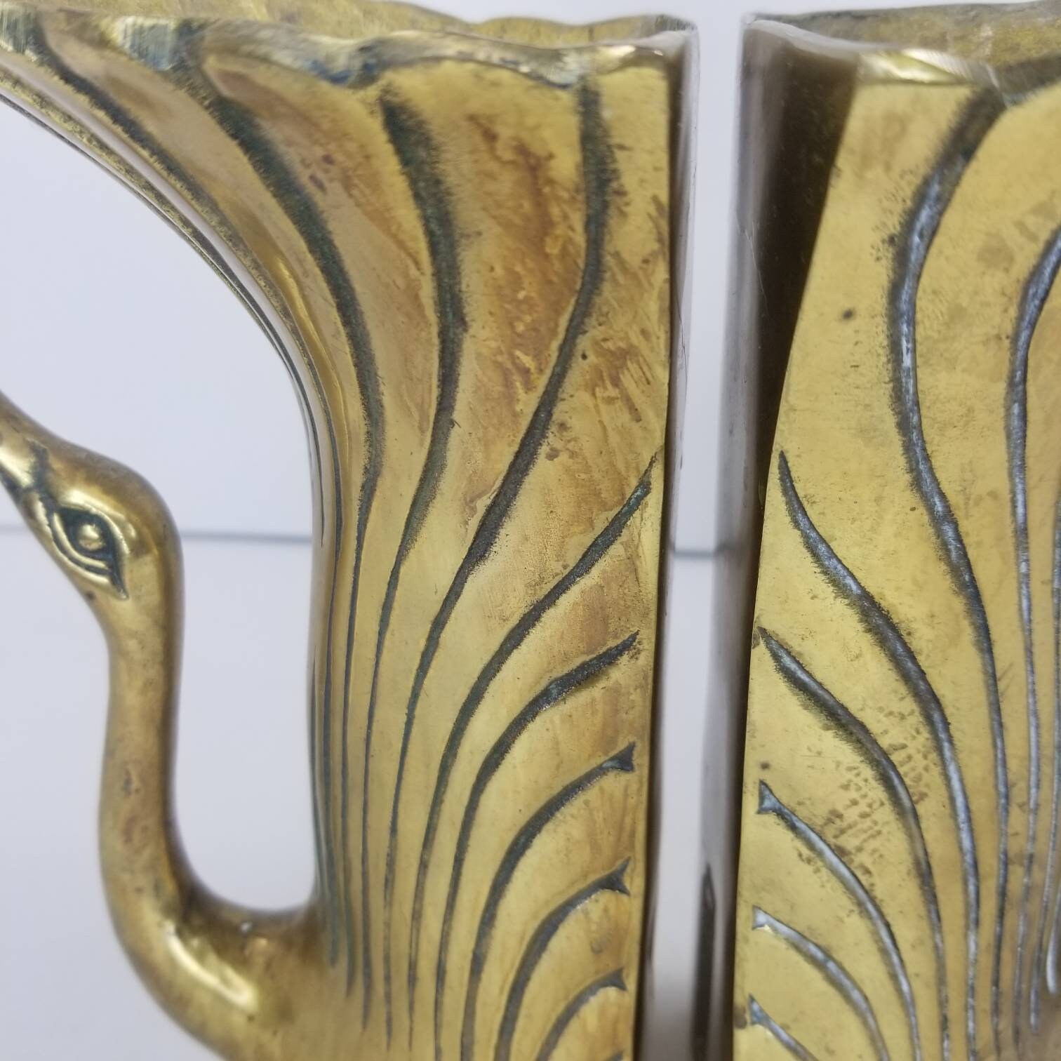 RARE Pair of Brass Swan Planter Bookends Brass Swan Planter Etsy