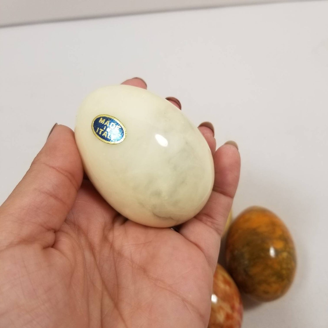 Set of 5 vintage Italian marble eggs vintage marble eggs Etsy