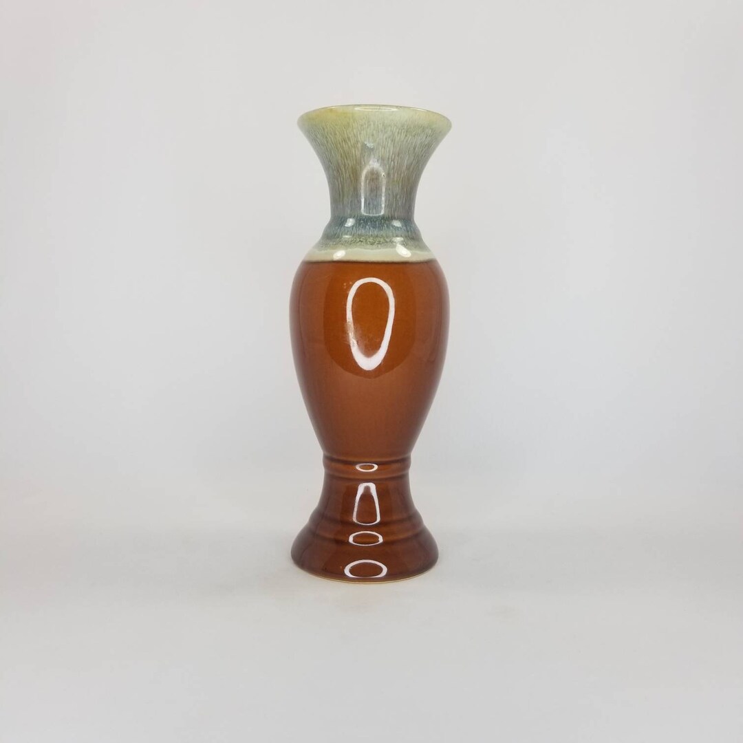 Contemporary Brown Glazed Pottery Vase Brown Glazed Pottery - Etsy