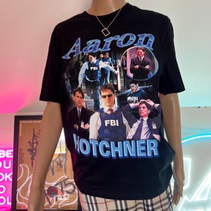 Aaron Hotchner Homage t-shirt- criminal minds inspired 90’s style graphic tee