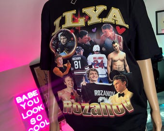 Camiseta homenaje a Ilya Rosanov: camiseta con gráfico de homenaje al estilo de los años 90