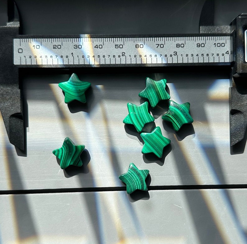 Cluster Ruller One (1) Mini Malachite Crystal Star | Tiny Crystal | Intuitively Chosen ...