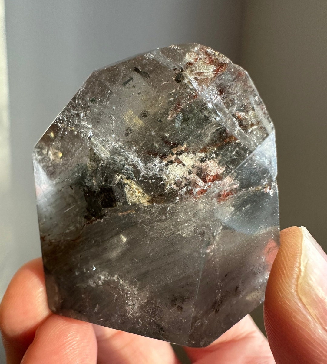 Garden Quartz Crystal Freeform | Lodolite Crystal | Rainbows