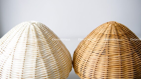 handwoven rattan mushroom house home decor wicker storage etsy