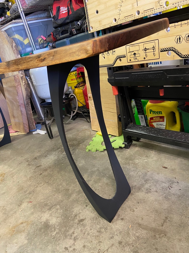 SOLD Walnut Sofa Table Live Edge Wood Reclaimed Wood Slabs Kiln Dried