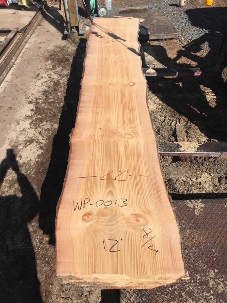 12 Ft White Pine Live Edge Wood Slab Table. Pine Wood Slabs Etsy