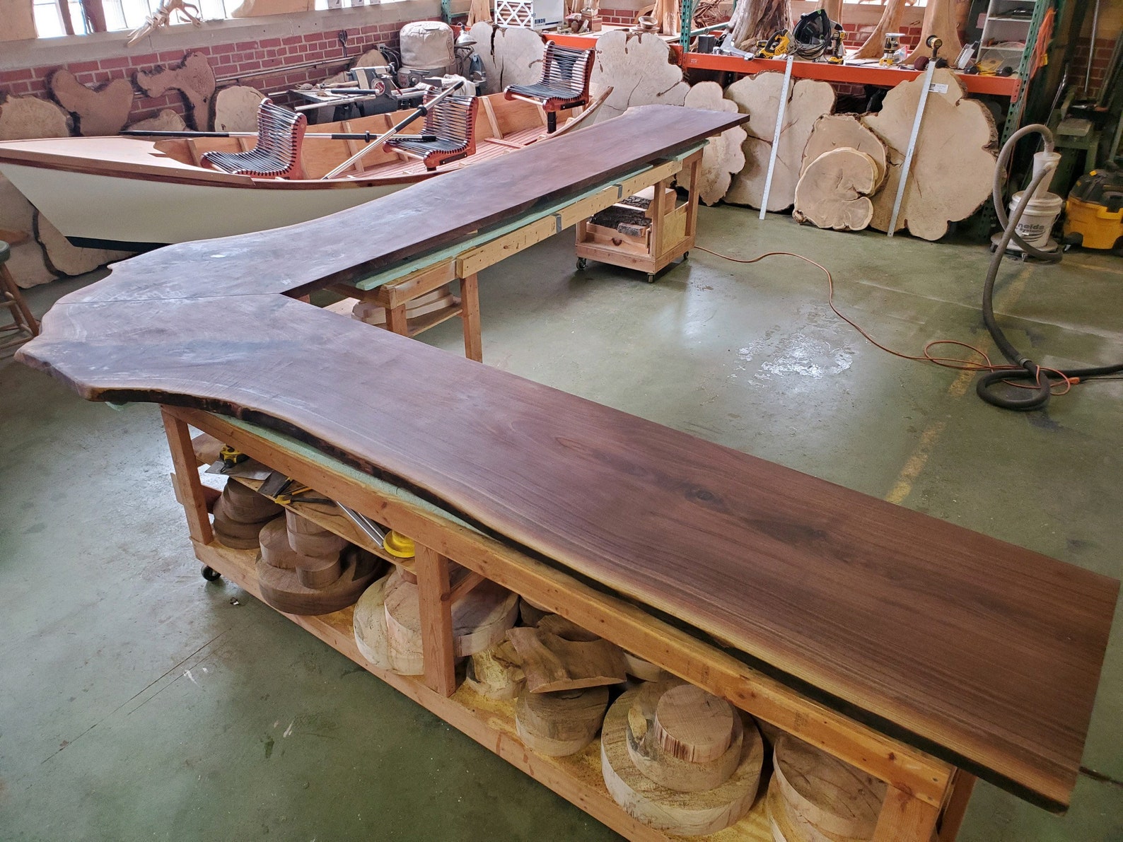 Walnut bar top. Live edge walnut bar Etsy