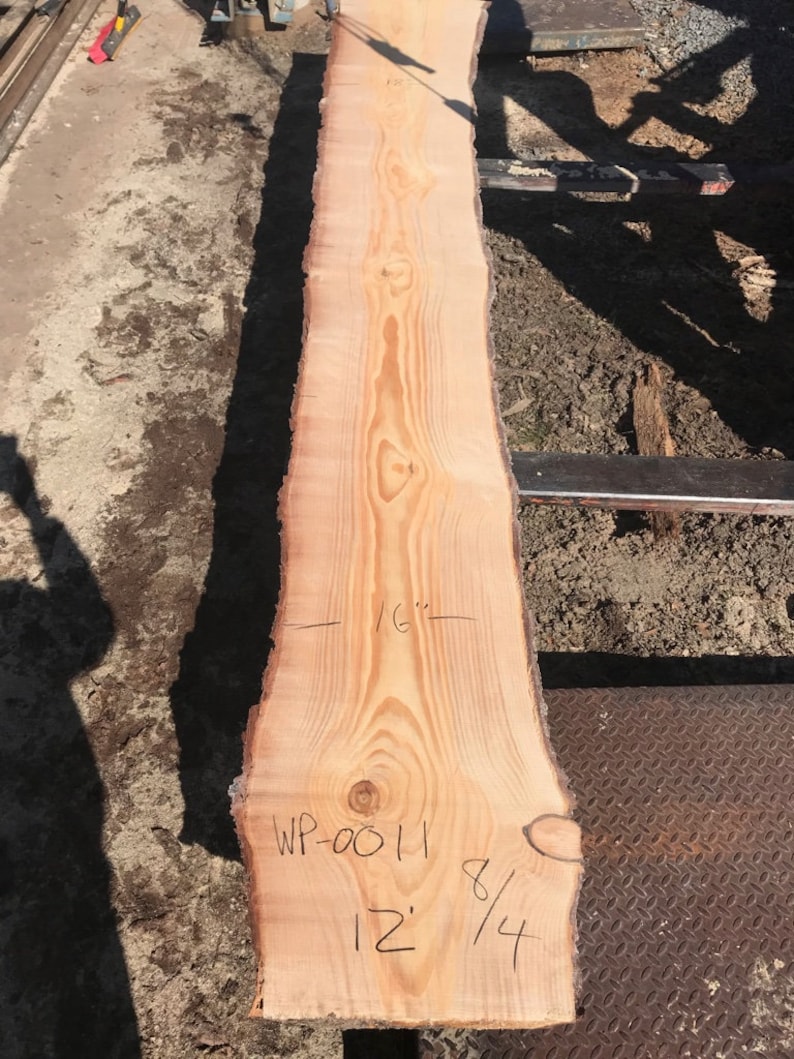 12 Ft White Pine Live Edge Wood Slab Table. Pine Wood Slabs Etsy
