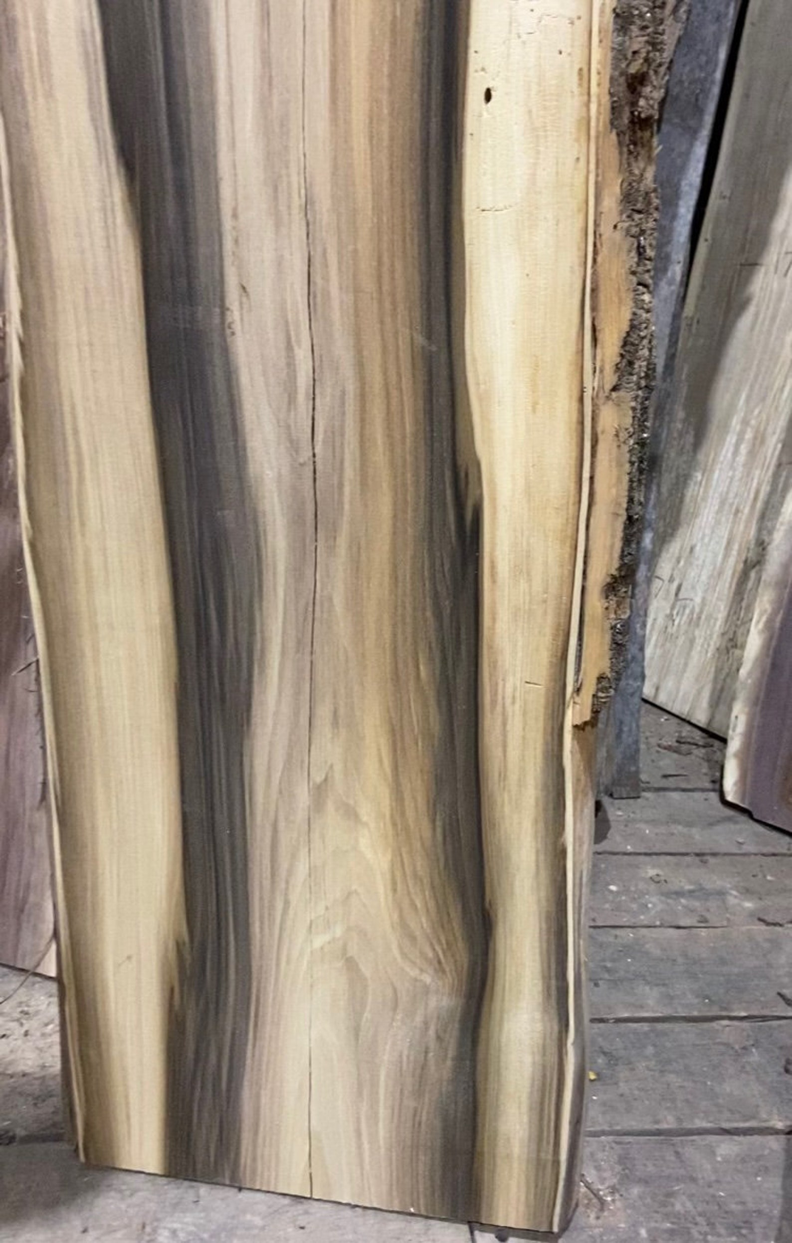 Tulip Poplar Live Edge Wood Reclaimed Wood Slabs Kiln Dried Wood for