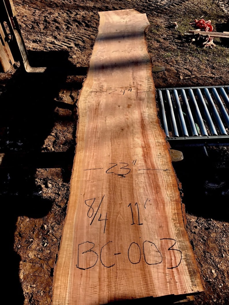 11 Foot Long Cherry live edge wood slab. 11 Foot Cherry live Etsy