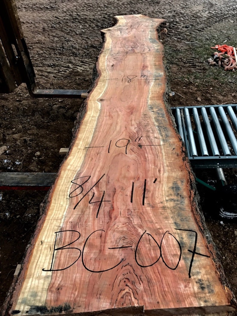 Cherry Live Edge Wood Reclaimed Wood Slabs Kiln Dried Wood for Sale