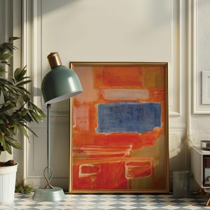 Mark Rothko Abstract Art Print, Rothko Print, Red-Orange Abstract Wall Art, Rothko Abstract Poster, Mark Rothko Painting