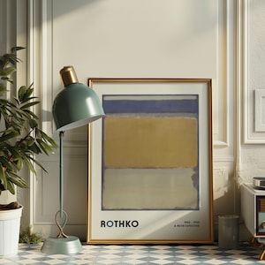 Mark Rothko Abstract Art Print, Rothko Blue/Gold Poster, Rothko Exhibition Art, High Quality Poster, Contemporary Wall Art