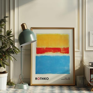 Mark Rothko Art Exhibition Poster, Rothko Abstract Poster, Rothko Retrospective, Contemporary Wall Art, Minimalist Rothko Poster
