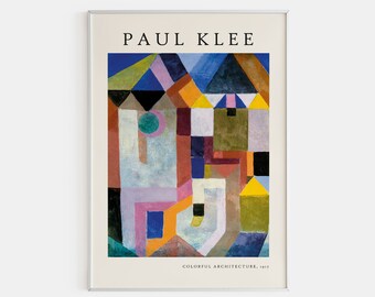 Paul Klee Architecture Poster: Vintage Modern Art Print