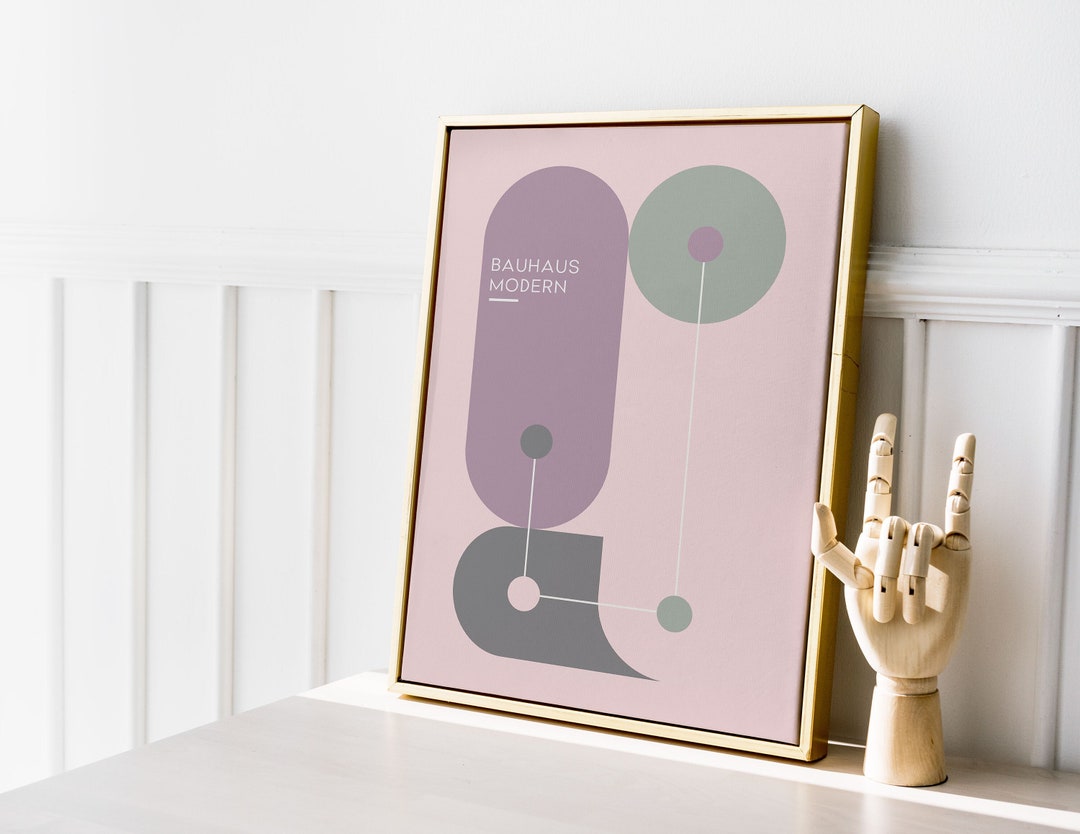 Bauhaus Geometric Art Print: Mid Century Modern Home Decor - Etsy
