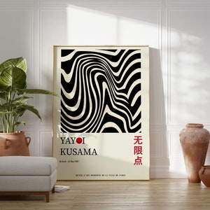 Yayoi Kusama Exhibition Poster, Yayoi Kusama Print, Kusama Groovy Print, Japanese Wall Art, Contemporary Art, High Quality Poster, Gift Idea