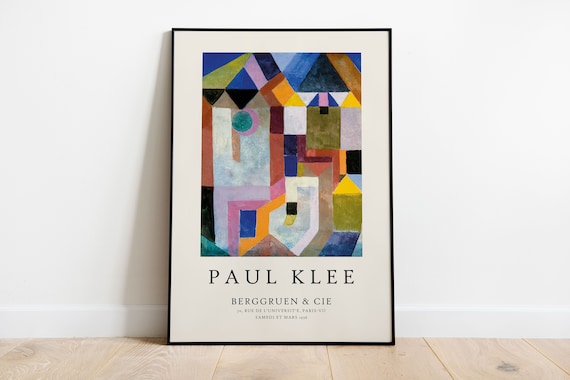 Paul Klee Exhibition Poster: Colorful Architecture, Minimalist Art