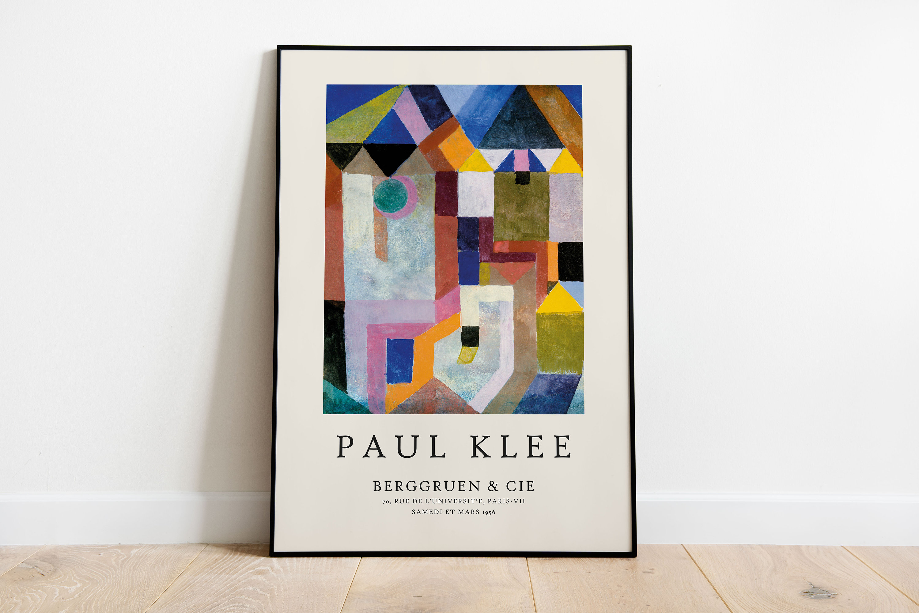 Paul Klee, Slufen I Terrasser 国内未入荷ポスター Paul Klee Exhibition Poster: Colorful Architecture, Minimalist Art