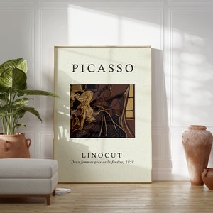 Picasso Femme 1959 Exhibition Poster, Picasso Vintage Poster, Cubism Wall Art, Print Size A2/A3/A4