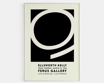 Ellsworth Kelly Exhibition Art Print: Geometric Minimalist Decor