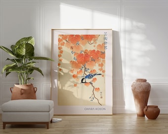 Ohara Koson Vintage Kunstdruck: Japanisches Poster mit Vögeln und Blumen