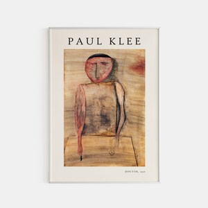 Paul Klee Poster, Exhibition Poster, Paul Klee Doctor, Museum of Modern Art, Vintage Poster, Klee Minimalist Poster, Modern Wall Gallery