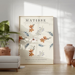 Affiche du marché aux fleurs Henri Matisse : impression d'art botanique